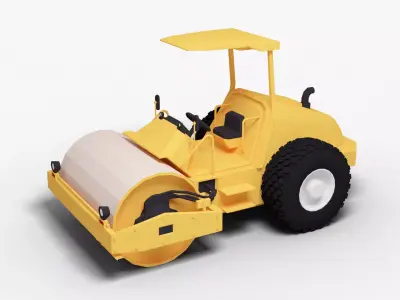 Road roller 3D model V1