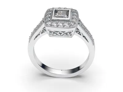 solitaire with ring sizes  8 part S80 3D print model