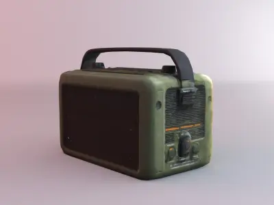 Military Field Radio  Vintage Portable Survival Radio 3D Model 3D model