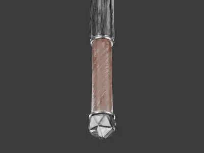 Medieval mace Low-poly 3D model 14