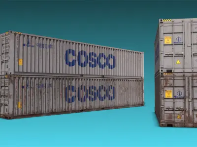 Shipping Container 02 Low-poly 3D model