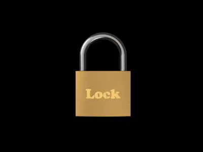 Realistic Looking Padlock with opening function Free low-poly 3D model