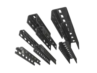 Metal framing U cross section  Low-poly 3D model