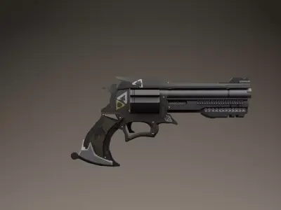 Revolver gun wolfsbane Free low-poly 3D model
