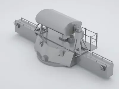 Mk 38 Naval Director Mk 48 Rangefinder System Mk38 Mk48 3D model