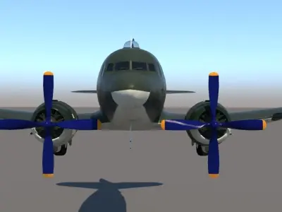 Douglas C-47 - 1948 Republic of China 3D model