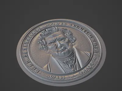 Schopenhauer Medallion 3D print model buy