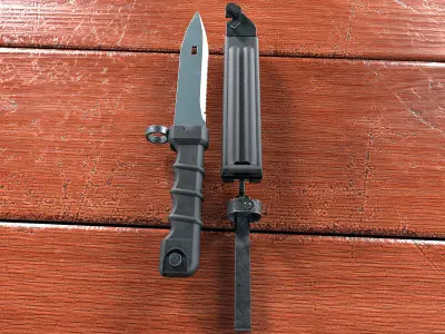 Bayonet AK-74M  Low-poly 3D model