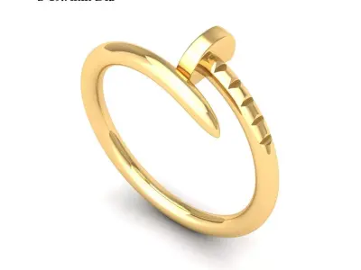 Adjustable Nail Ring For Women  3D print model get