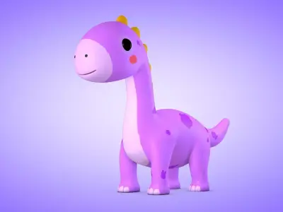 Dinosaur Low-poly 3D model 3