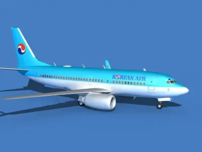 Boeing 737 MAX 7 Korean Air 3D model