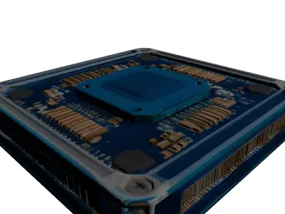 Futuristic AI Processor Core Module 3D model
