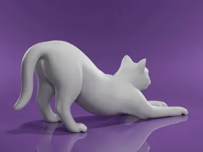 Cat for 3d print Free 3D print model