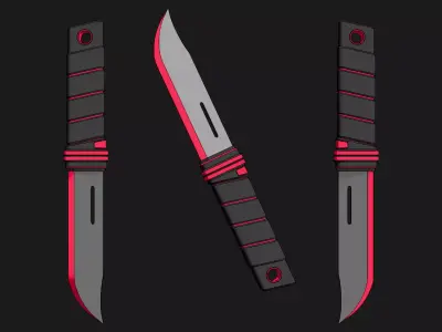 Stylized Knife model made in blender  3D model