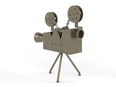 Antique Movie Camera 3D model