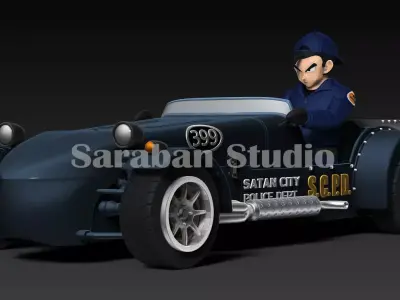 Gohan Car Police - STL File For 3DPrinting 3D print model