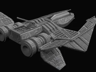 Spaceship Fighter 3D model purchase