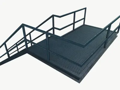 Industrial stair 3D model buy