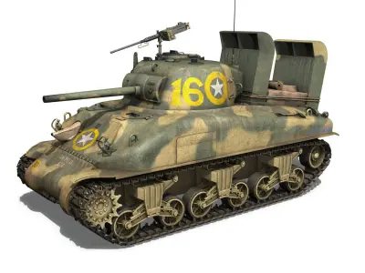 M4A1 Sherman - 16 3D model