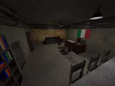Military Bunker - Italy Low-poly 3D model