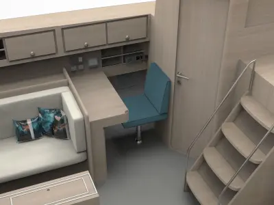 12m Cutter Sailboat 3D model