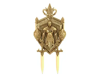 KNIGHT LION SWORD NECKLACE  3D print model