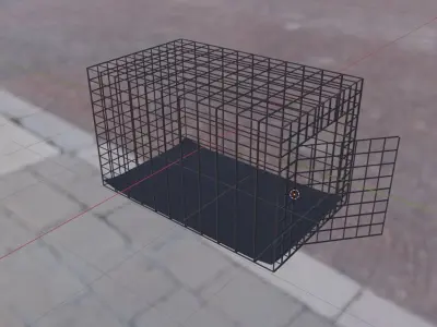 Dog Cage Free low-poly 3D model