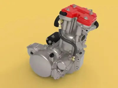 HUSQVARNA SM 630 TE 630 ENGINE MOTORCYCLES FSAE 3D model