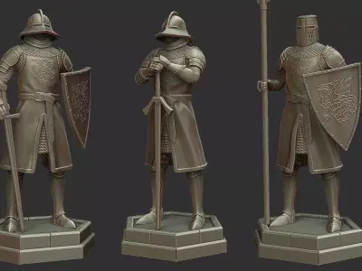 Pawn Chess Piece - 3D print miniature model 3D print model