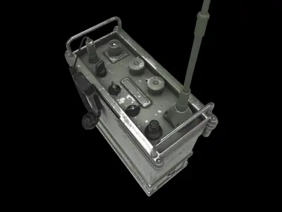 portable army radio 3D model