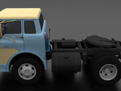 C-Series C-800 Semi Truck 1957 Low-poly 3D model