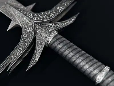 Fantasy Sword 3D model shop