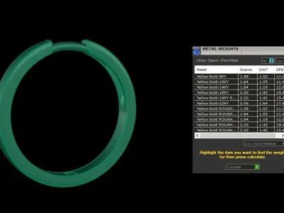Earring Hoop MID SIZE 15mm Inside Diameter  3D print model