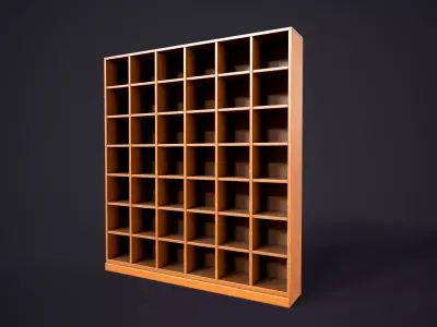Vintage Storage Shelving Set Low-poly 3D model