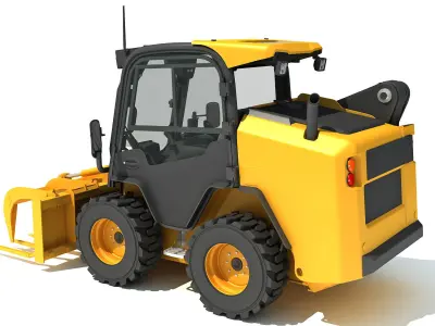 Skid Steer Loader Manure Fork 3D model