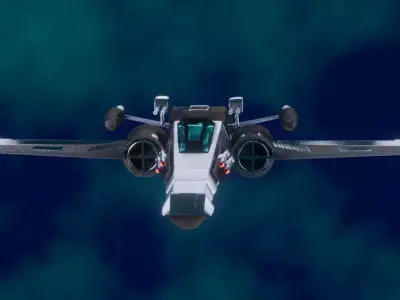 VX 09 Backfire   Sci-Fi Spaceship  Free Game Ready 3D Model  Free low-poly 3D model