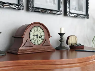  Wooden Antique Clock Model 