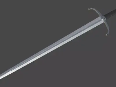 Medieval sword Free low-poly 3D model purchase