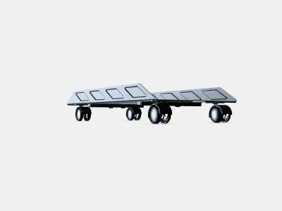 UPPSPEL Cpu stand with castors Low-poly 3D model