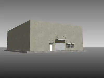 Simple Warehouse Sketchup model Free 3D model