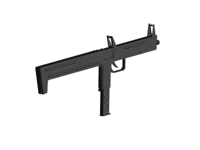 PP-90 folding submachine gun 3D model