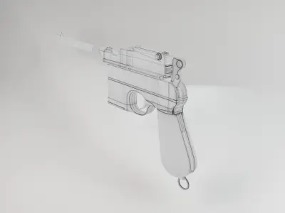 Mauser C96 - German WW2 Gun 3D model