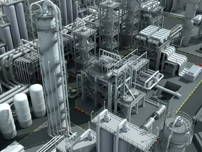 Mega Refinery 3D model purchase
