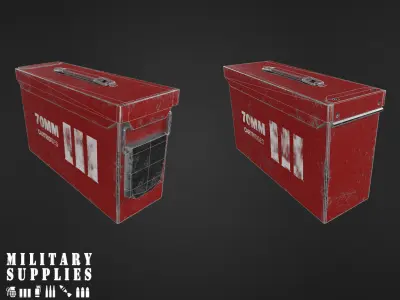 Military Supplies Pack - Cartridges Box  Low-poly 3D model