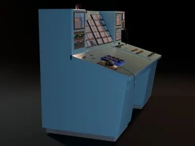 Old Industrial Control Panel 3D model
