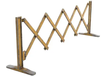 Traffic Barrier 2 Low-poly 3D model