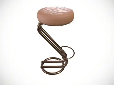 Bar Stool Bar Over the Counter Chair Low-poly 3D model