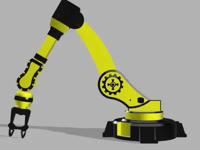 An industrial robot 3D print model
