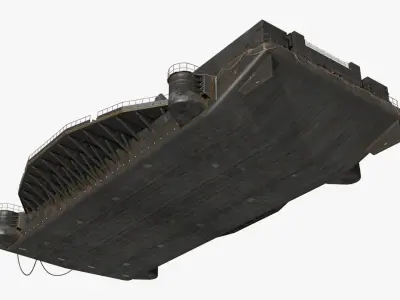 Autonomous Vessel for Rocket Landings and Nebula 1 Rocket  purchase 3D model