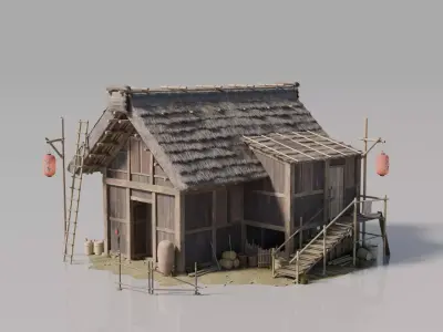 Traditional Japanese House 19 3D model